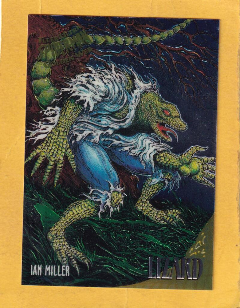 1995 Fleer Ultra Spider-Man Premiere Golden Web #5 Lizard Ian Miller NM-MT+  Image 1