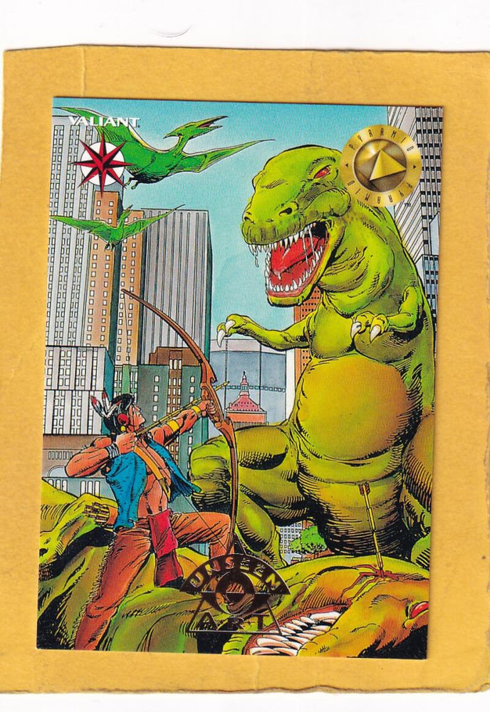 1993 Upper Deck Valiant Era Foil Art #U7 Turok, Dinosaur Hunter NM-MT+  Image 1