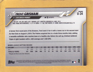 2020 Topps Chrome Update #U-34 Trent Grisham NM-MT+ RC Rookie San Diego Padres Image 2