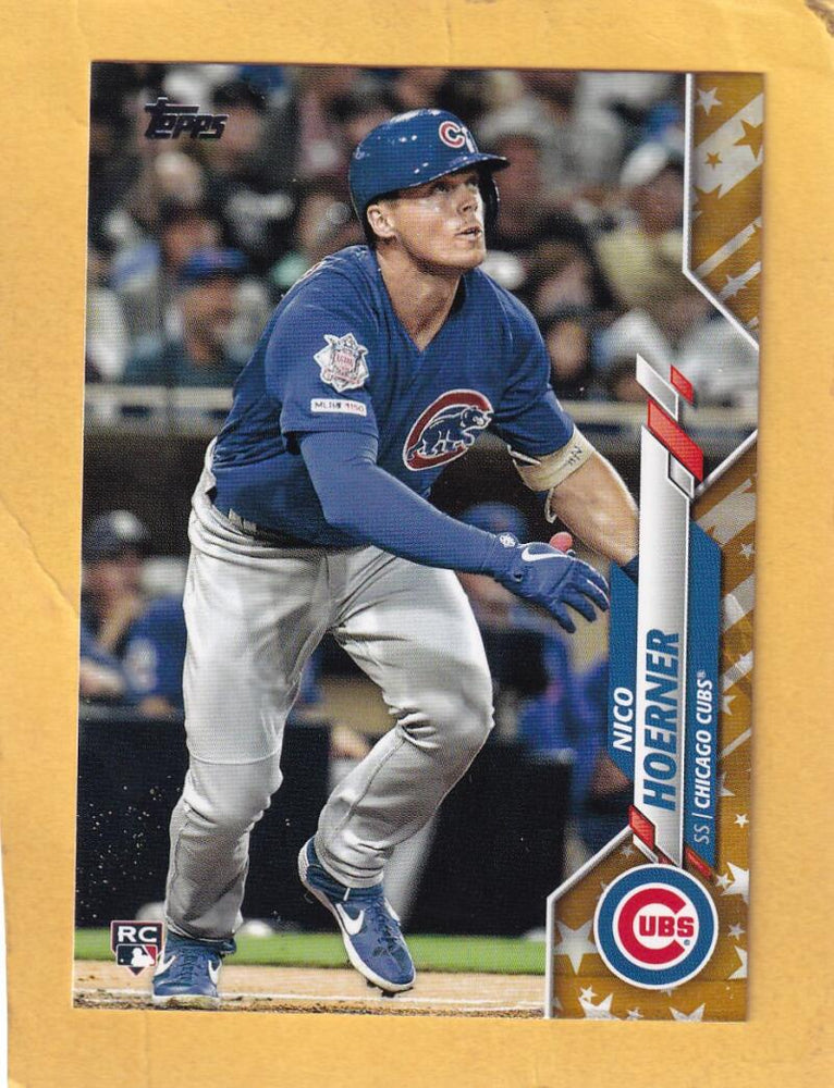 2020 Topps Gold Stars #70 Nico Hoerner RC Rookie NM-MT+ Chicago Cubs Image 1