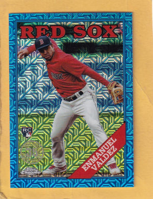 2023 Topps Update Chrome Silver Packs Mojo Refractor Blue #T88CU-20 Enmanuel Valdez NM-MT+ RC Rookie 57/150 Boston Red Sox Image 1