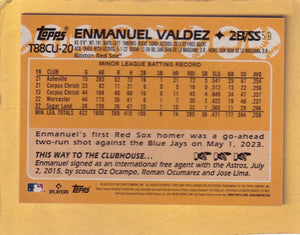 2023 Topps Update Chrome Silver Packs Mojo Refractor Blue #T88CU-20 Enmanuel Valdez NM-MT+ RC Rookie 57/150 Boston Red Sox Image 2