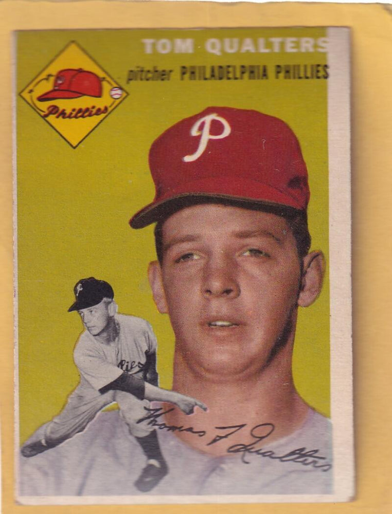 1954 Topps #174 Tom Qualters VG+ Very Good Plus RC Rookie Philadelphia Phillies #30298 Image 1