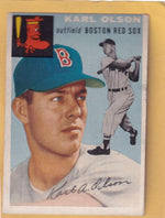 1954 Topps #186 Karl Olson VG/EX Very Good/Excellent Boston Red Sox #30300 Image 1