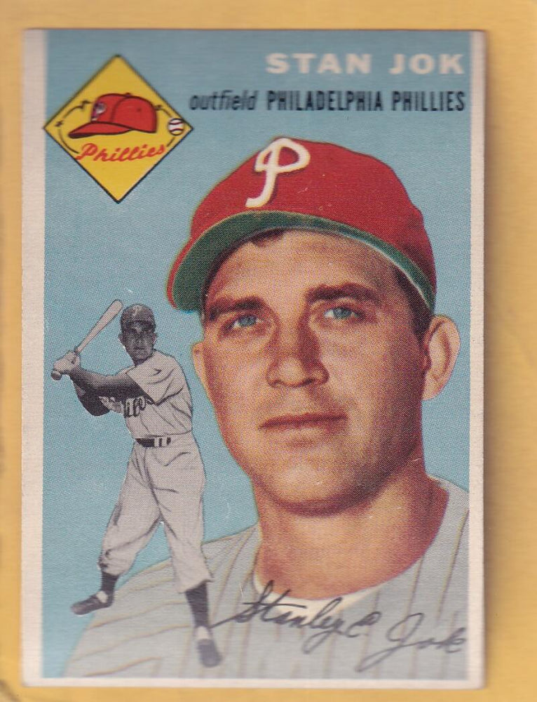 1954 Topps #196 Stan Jok EX Excellent RC Rookie Philadelphia Phillies #30303 Image 1