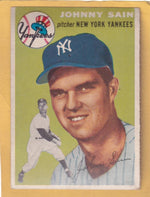 1954 Topps #205 Johnny Sain VG+ Very Good Plus New York Yankees #30305 Image 1