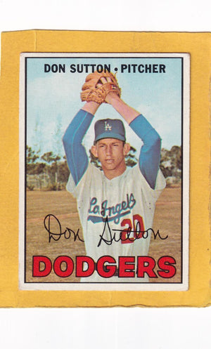 1967 Topps #445 Don Sutton VG+ Very Good Plus Los Angeles Dodgers #30324 Image 1