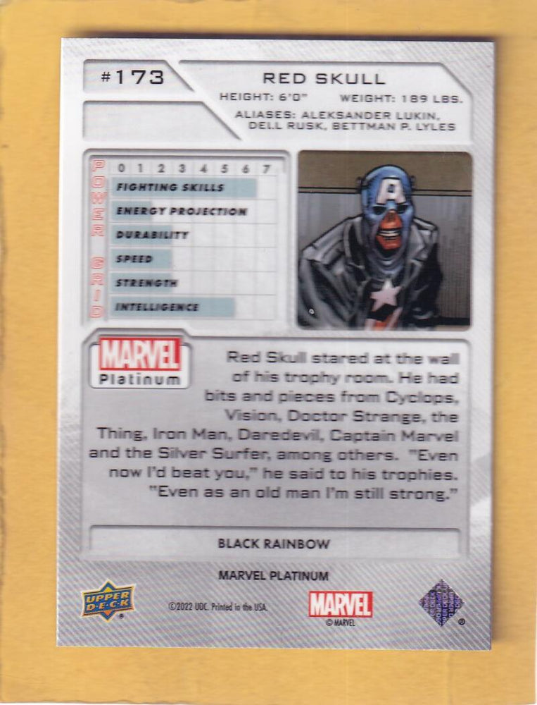 2024 Upper Deck Marvel Platinum Black Rainbow #173 Red Skull NM-MT+  Image 2