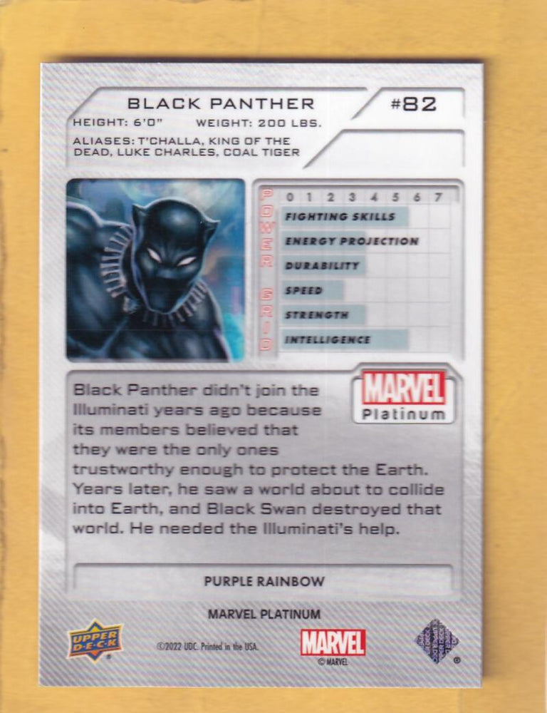 2024 Upper Deck Marvel Platinum Purple Rainbow #82 Black Panther NM-MT+  Image 2