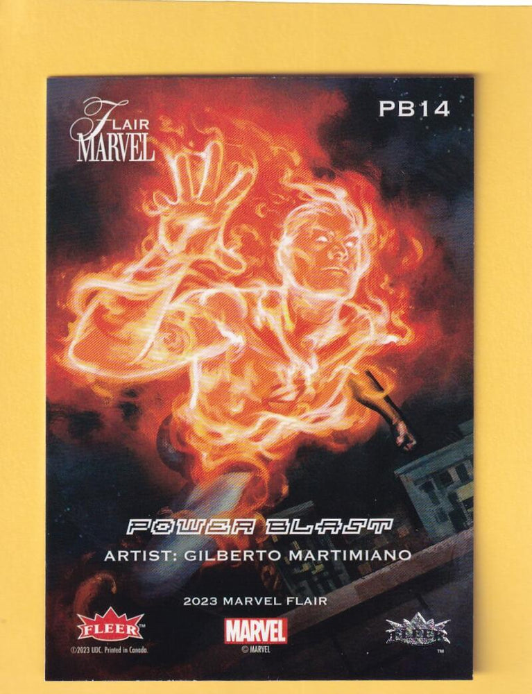 2024 Upper Deck Flair Marvel Power Blast #PB14 Human Torch NM-MT+  Image 2