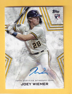 2023 Topps Update Series Baseball Stars Autographs #BSA-JWI Joey Wiemer NM-MT+ Auto Milwaukee Brewers Image 1