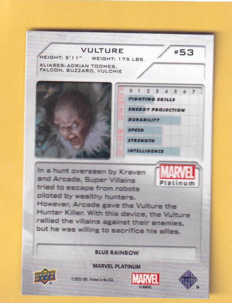 2024 Upper Deck Marvel Platinum Blue Rainbow #53 Vulture NM-MT+  Image 2