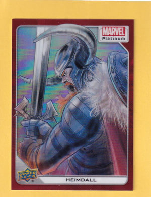 2024 Upper Deck Marvel Platinum Red Rainbow #28 Heimdall NM-MT+  Image 1