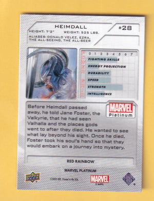 2024 Upper Deck Marvel Platinum Red Rainbow #28 Heimdall NM-MT+  Image 2