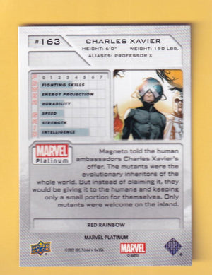 2024 Upper Deck Marvel Platinum Red Rainbow #163 Charles Xavier NM-MT+  Image 2