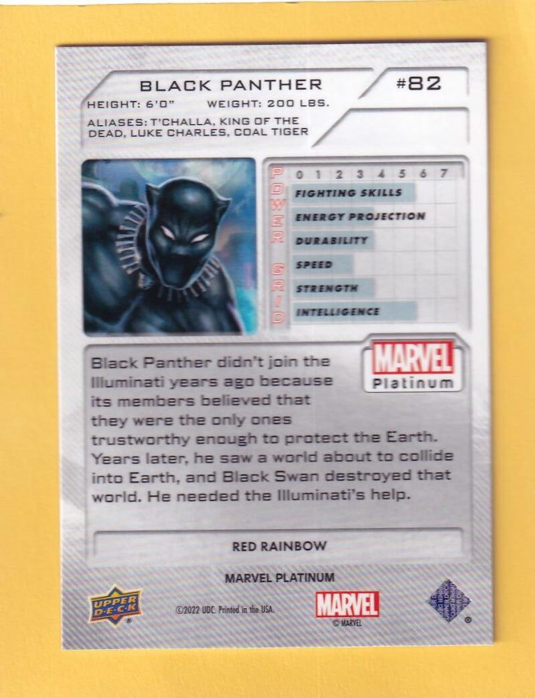 2024 Upper Deck Marvel Platinum Red Rainbow #82 Black Panther NM-MT+  Image 2