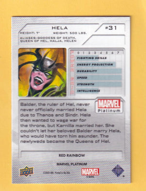 2024 Upper Deck Marvel Platinum Red Rainbow #31 Hela NM-MT+  Image 2