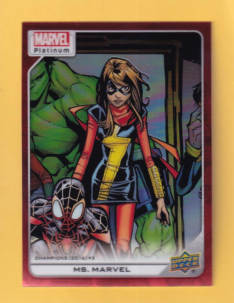 2024 Upper Deck Marvel Platinum Red Rainbow #155 Ms. Marvel NM-MT+  Image 1