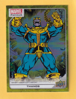 2024 Upper Deck Marvel Platinum Yellow Rainbow #141 Thanos NM-MT+  Image 1