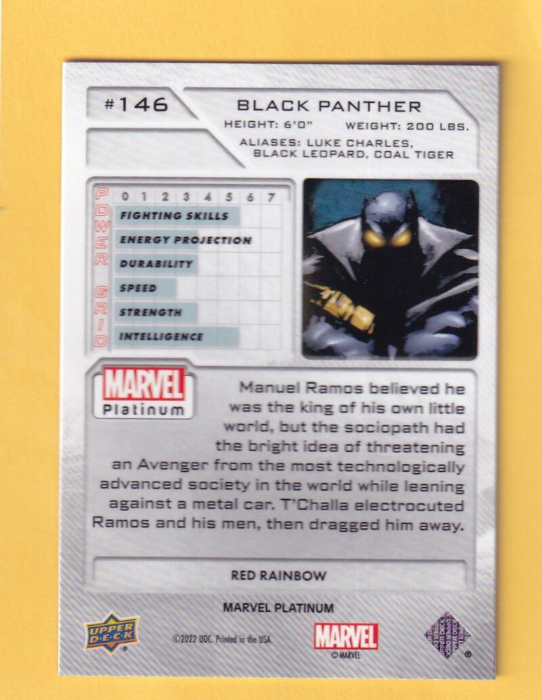 2024 Upper Deck Marvel Platinum Red Rainbow #146 Black Panther NM-MT+  Image 2