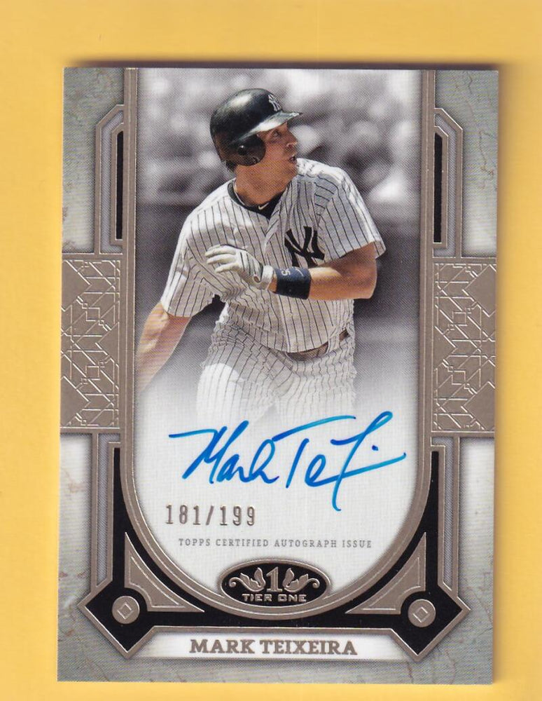 2024 Topps Tier One Prime Performers Autographs #PPA-MT Mark Teixeira NM-MT+ Auto 181/199 New York Yankees  Image 1