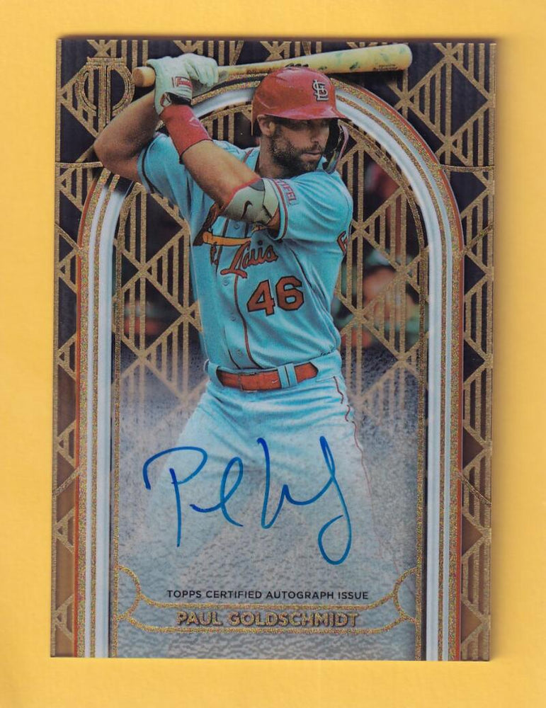 2024 Topps Tribute Iconic Perspectives Autographs #IPA-PG Paul Goldschmidt St. Louis Cardinals NM-MT+ Auto 12/50  Image 1