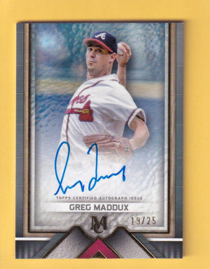 2023 Topps Museum Collection Archival Autographs Gold #AA-GMA Greg Maddux NM-MT+ Auto 19/25 Atlanta Braves Image 1