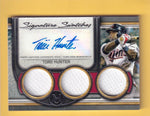 2023 Topps Museum Collection Single-Player Signature Swatches Triple Relic Autographs Torii Hunter Twins NM-MT+ 155/399 Image 1