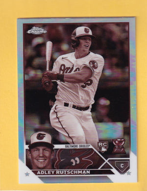 2023 Topps Chrome Refractor Sepia #1 Adley Rutschman NM-MT+ RC Rookie Baltimore Orioles Image 1