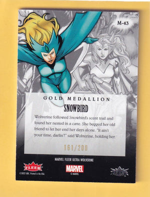 2024 Fleer Ultra Wolverine Gold Medallions #M-43 Snowbird NM-MT+ 161/200  Image 2