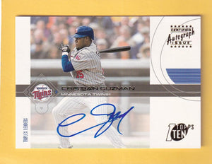 2002 Topps Ten Autographs #TTACG Cristian Guzman NM-MT+ Auto Minnesota Twins Image 1