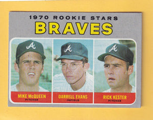 1970 Topps #621 Mike McQueen/Darrell Evans/Rick Kester VG/EX Very Good/Excellent RC Rookie Atlanta Braves #30500 Image 1