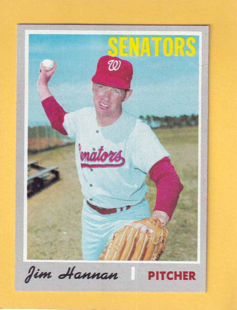 1970 Topps #697 Jim Hannan EX/NM Washington Senators #30513 Image 1