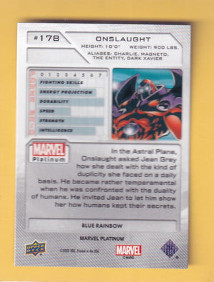 2024 Upper Deck Marvel Platinum Blue Rainbow #178 Onslaught NM-MT+  Image 2