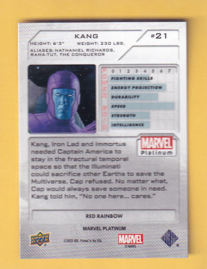 2024 Upper Deck Marvel Platinum Red Rainbow #21 Kang NM-MT+  Image 2