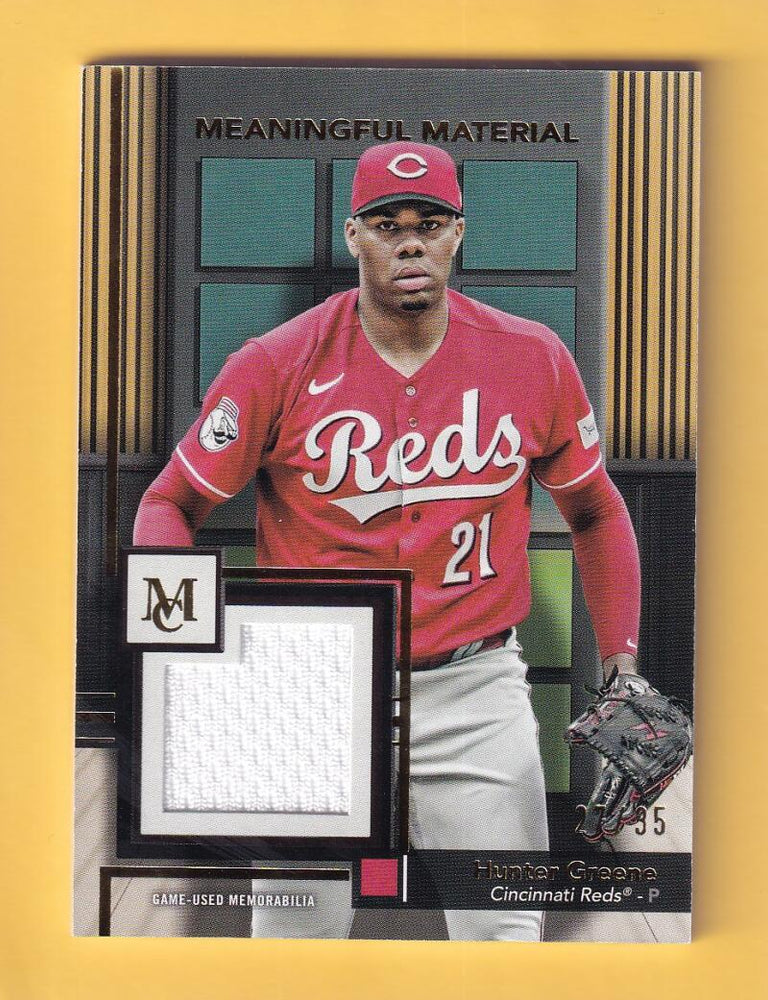 2024 Topps Museum Collection Meaningful Material Relic #MMR-HG Hunter Greene NM-MT+ MEM 27/35 Cincinnati Reds  Image 1