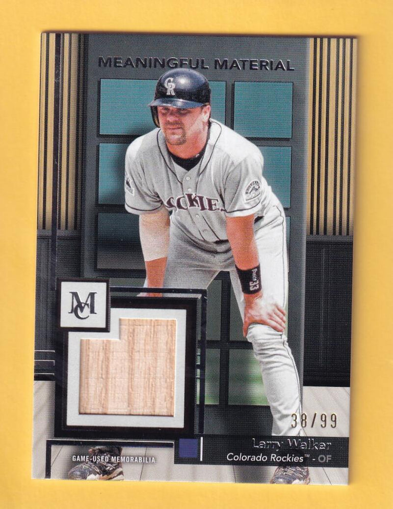 2024 Topps Museum Collection Meaningful Material Relic #MMR-LWA Larry Walker NM-MT+ MEM 38/99 Colorado Rockies  Image 1