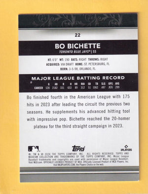 2024 Topps Museum Collection Copper #22 Bo Bichette NM-MT+ Toronto Blue Jays  Image 2