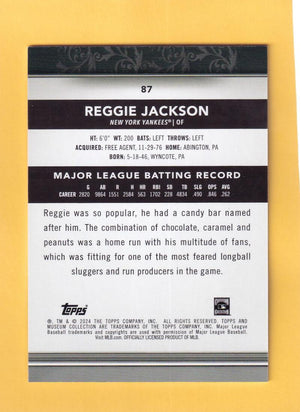 2024 Topps Museum Collection Copper #87 Reggie Jackson NM-MT+ New York Yankees Image 2