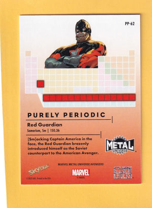 2024 Skybox Marvel Metal Universe Avengers Purely Periodic #PP-62 Red Guardian NM-MT 17/75  Image 2