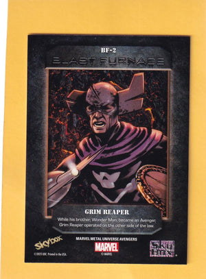 2024 Skybox Marvel Metal Universe Avengers Blast Furnace #BF-2 Grim Reaper NM-MT+  Image 2