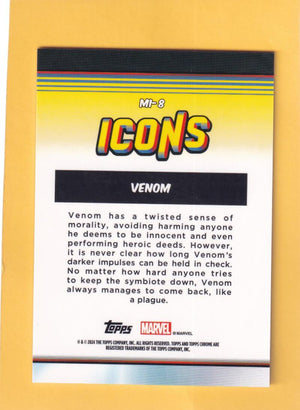 2024 Topps Chrome UK Marvel Icons #MI-8 Venom NM-MT+  Image 2