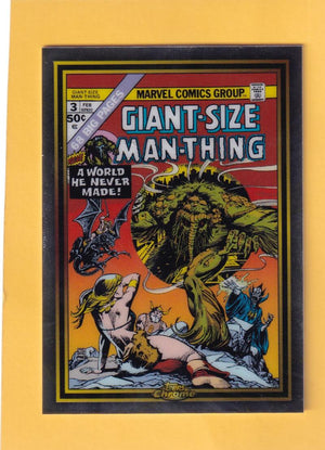 2024 Topps Chrome UK Marvel Giant-Size 50th Anniversary #MG-6 Giant-Size Man-Thing #3 NM-MT+  Image 1