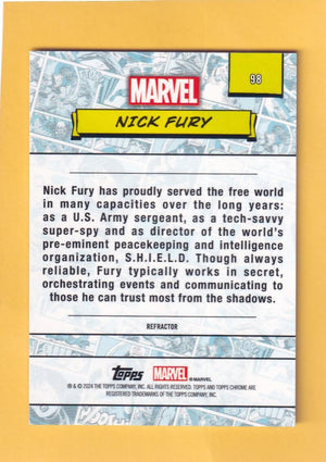 2024 Topps Chrome UK Marvel Refractors #98 Nick Fury NM-MT+  Image 2