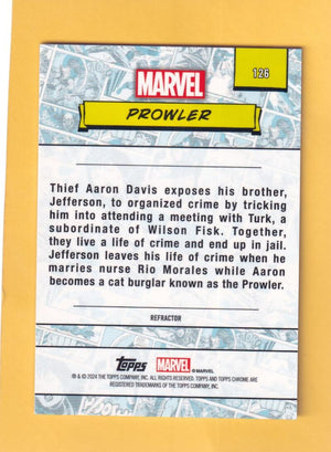 2024 Topps Chrome UK Marvel Refractors #126 Prowler NM-MT+  Image 2
