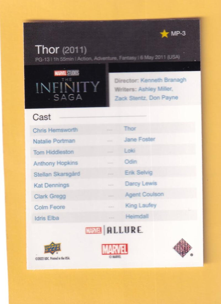 2022 Upper Deck Marvel Allure Movie Posters #MP-3 Thor NM-MT+ Image 2
