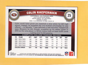 2011 Topps Chrome X-Fractor #25 Colin Kaepernick NM-MT+ San Francisco 49ers RC Image 2