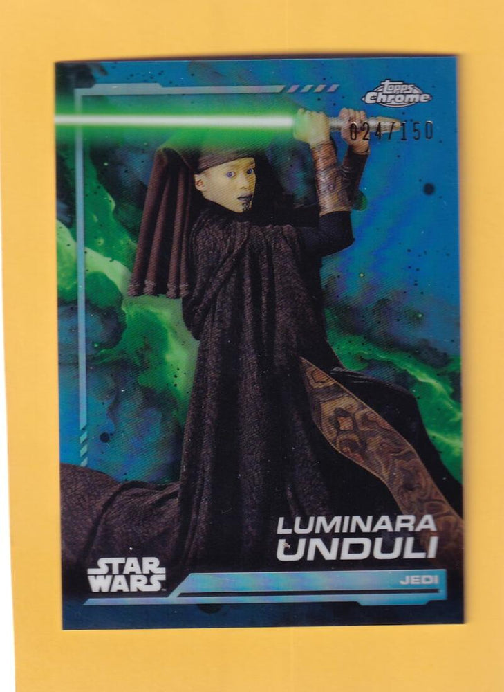 2024 Topps Chrome Star Wars Blue Refractors #145 Luminara Unduli NM-MT+ 24/150  Image 1