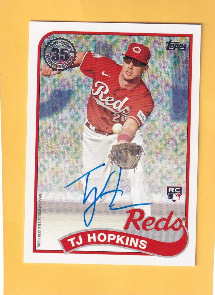 2024 Topps Update '89 Topps Autographs #89BA2-TH TJ Hopkins NM-MT+ RC Rookie Auto Cincinnati Reds  Image 1