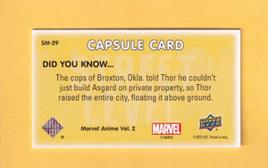 2023 Upper Deck Marvel Anime Vol. 2 Capsule Cards Street Level Minis #SM-29 Broxton OK NM-MT+ Image 2